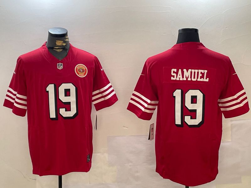 Men San Francisco 49ers #19 Samuel Red three generations 2024 Nike Limited NFL Jersey style 5->women nfl jersey->Women Jersey
